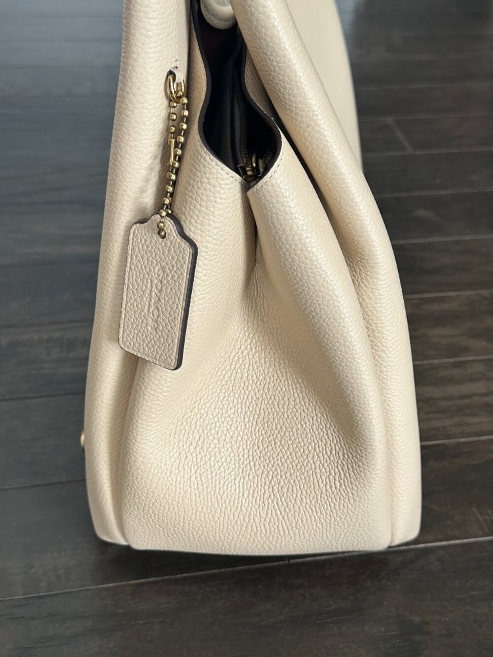 Coach Ivory Pebbled Leather Lana Shoulder Bag Style #F2479-CM544 *NWT* - Picture 10 of 13